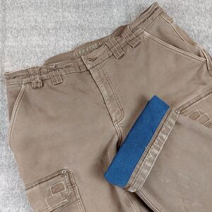 Duluth Flex Fire Hose Pants Fleece Lined 38x30 Cargo Brown Warm Utility Outdoor